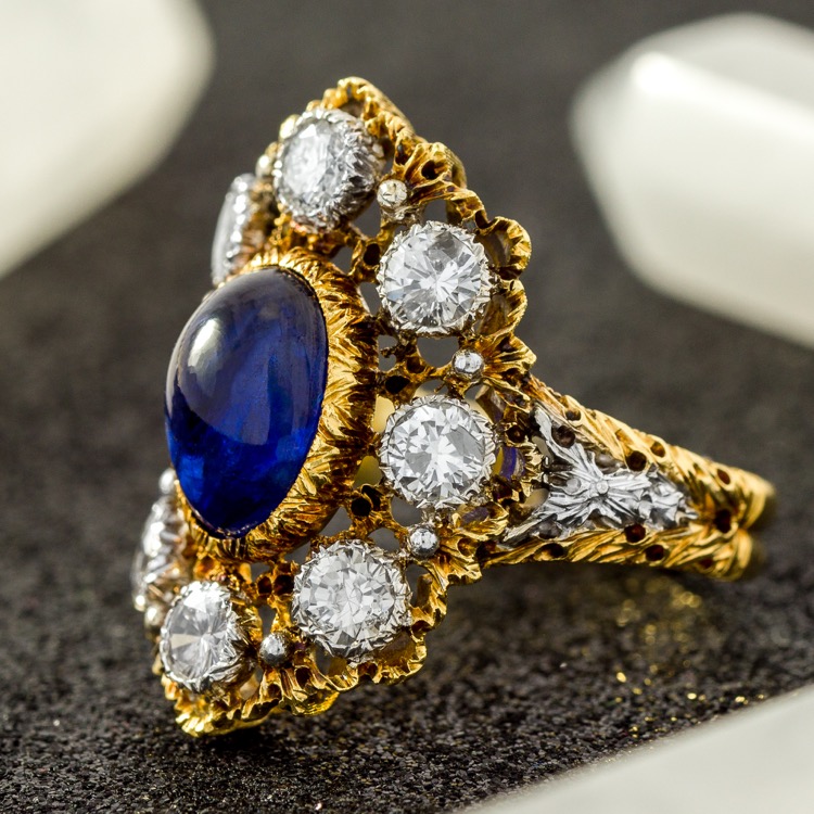 Buccellati Sapphire Diamond Ring, c 1940s | J.S. Fearnley | 4625