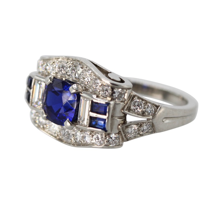 Platinum, Kashmir Sapphire and Diamond Ring by Tiffany & Co., circa ...