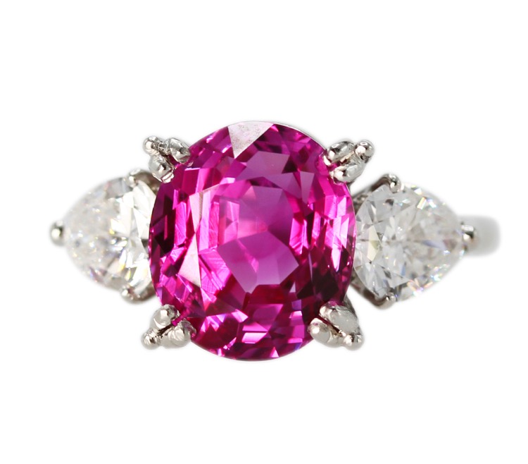 cartier pink sapphire ring