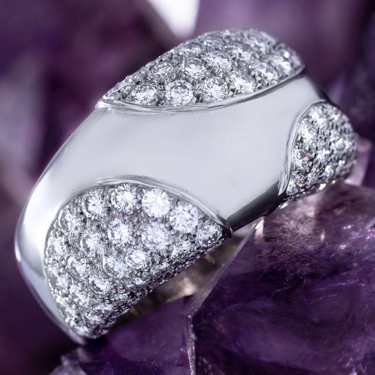 Cartier White Gold and Diamond Ring
