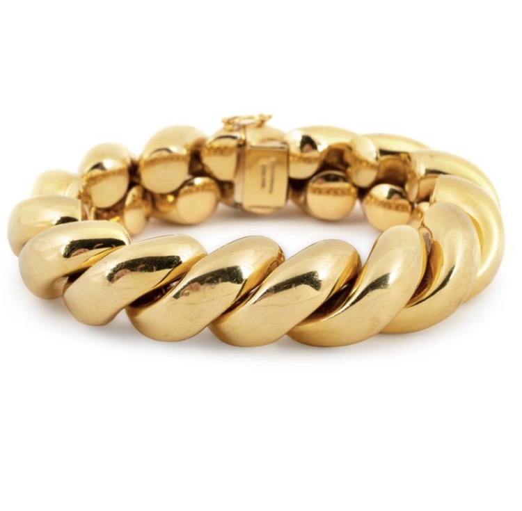 Tiffany & Co San Marco Yellow Gold Bracelet, 18 Karat