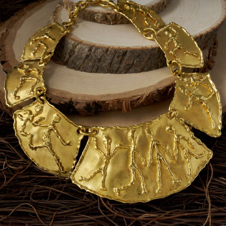 Jean Mahie Gold Necklace, 22 Karat Yellow Gold