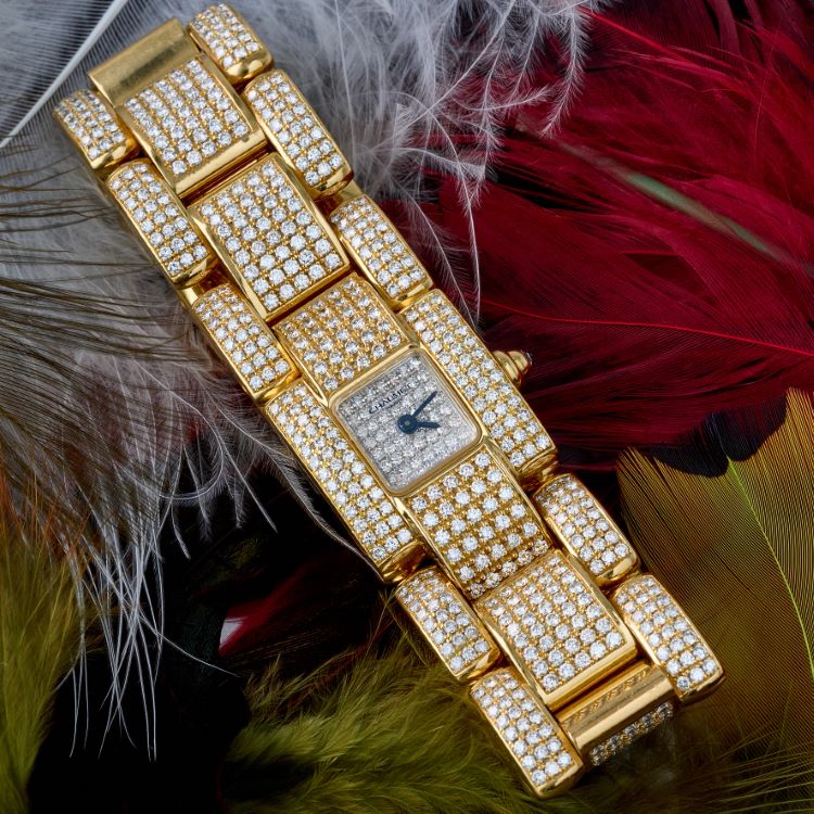 Chaumet Diamond Dress Watch, 18 Karat Yellow Gold